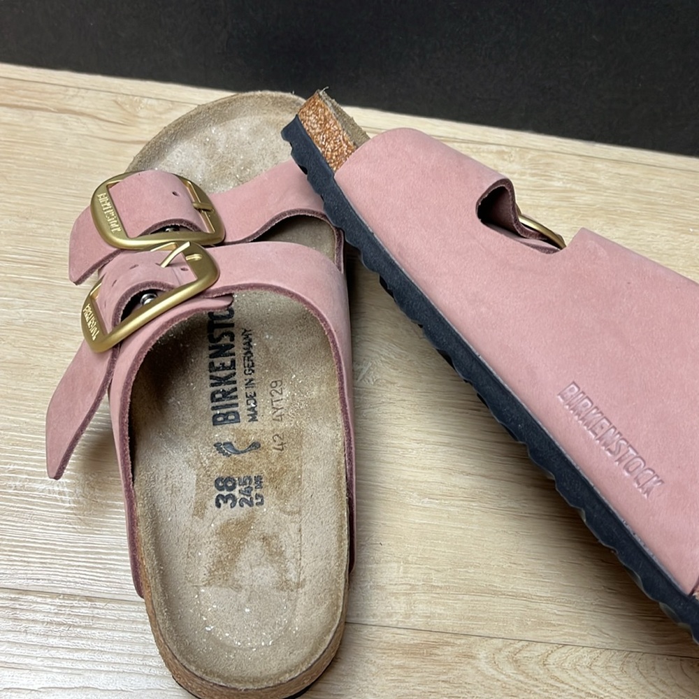 Birkenstock Arizona Big Buckle Nubuck Leather old rose, size 38 - 7 US - Picture 7 of 8